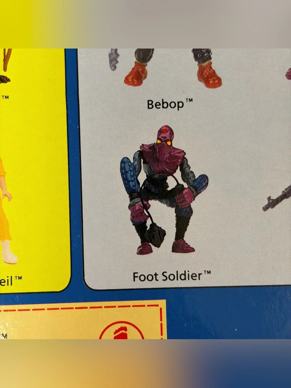 VTG 1988 Teenage Mutant Ninja Turtles Foot Soldier Cardback TMNT 10 Back Card